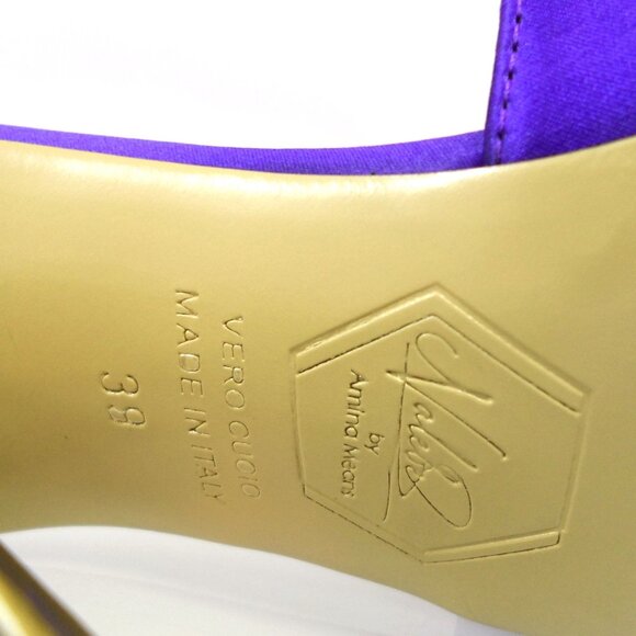 NIB$750 Nalebe Eureka Aurum Crystal-Embellished Mules Jewel Heels Slip-on Sandal - Picture 15 of 16